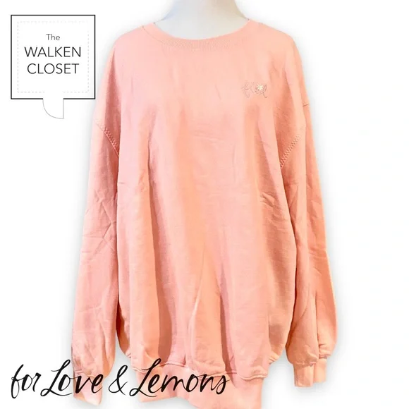 NWT For Love & Lemons Alex Daisy FL&L Oversized Sweatshirt - Picture 4 of 15